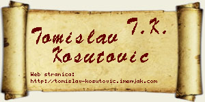 Tomislav Košutović vizit kartica